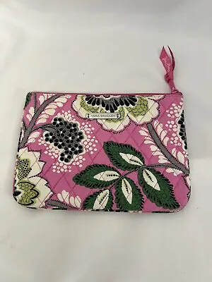 Vera Bradley Priscilla Pink Bouquet Cosmetic Bag Retired Pouch Lined • $25.50