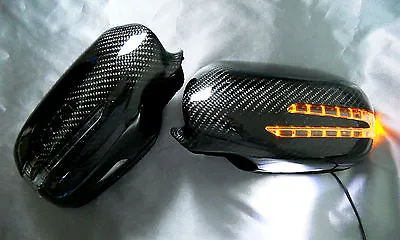 Fits Mercedes W211 E-Class 06~09 3K Real CARBON FIBER LED Side Mirror Covers   • $276