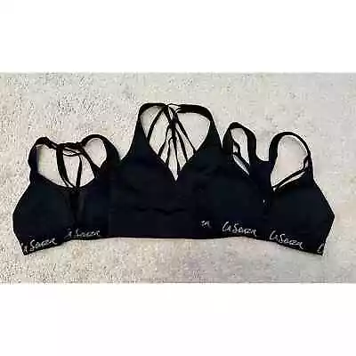 La Senza Sports Bras Size XS Lot Of 3 Assorted Black Padded Strappy Athletic • $35