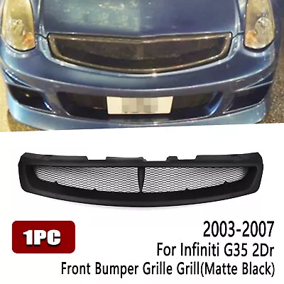 Front Bumper Grille Cover For Infiniti G35 2003-2007 Coupe 2Door Matte Black Sng • $59.60