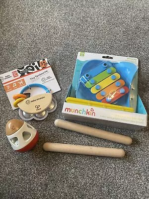 Musical Instrument Sensory Activity Toy Bundle - Tambourine Xylophone Rattle Etc • £14.99