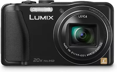 Panasonic Lumix DMCZS25 Leica Video Photo Black Compact 16MP Digital Camera 20x • $128.99