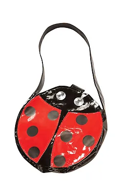 Ladybird Shiny Patent Bag With Diamante Eyes And Strap Handle • £2.99