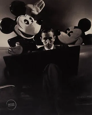 1933 Vintage Edward Steichen Portrait Walt Disney Film Producer Engraving 12x14 • $101.86