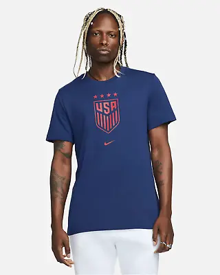 The Nike Tee USA 4-Star Men's Soccer T-Shirt Short Sleeve Cotton Blue Medium NWT • $24.99