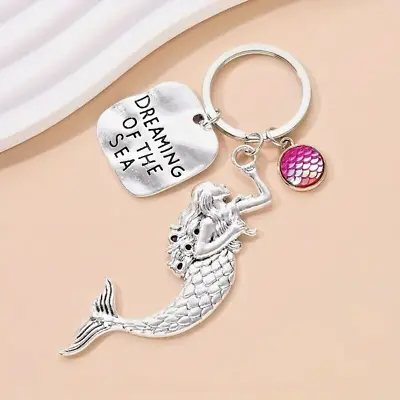 Mermaid Ocean Keychain Key Ring Purse Bag Backpack Car Key Charm Women Girls Gif • $12.98