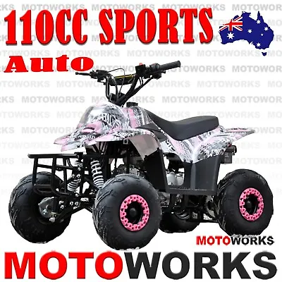 MOTOWORKS 110CC Sports Auto ATV QUAD Dirt Bike Gokart 4 Wheeler Buggy Kids RED • $1049