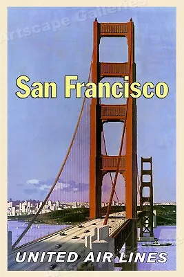 $12.95 • Buy 1960s San Francisco California Golden Gate Vintage Style Travel Poster - 16x24