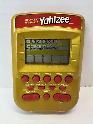 Milton Bradley Hasbro Yahtzee Electronic Hand-Held Gold Edition 2002 Used Works  • $19.30