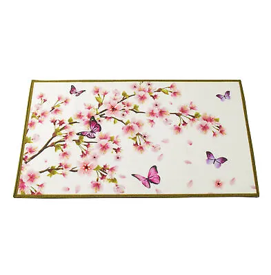 Butterfly Cherry Blossom Skid-Resistant Accent Rug • $12.97