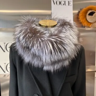 Women's Real Fox Fur Scarf Warm Collar Shawl Scarves Stole Neckerchief Wrap • $42