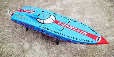 G26IP1 26CC Blue Prepainted Gasoline KIT RC Boat Hull Only On Advanced Player • $813.89