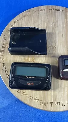 2 VINTAGE Pagers 1 Motorola Flex Pager Beeper & 1 Panasonic Tested • $35.99