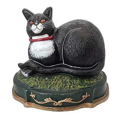 Vintage Door Stop Tuxedo Cat Cast Iron Black & White Tuxedo Home Decor 5.57 Lbs • $25