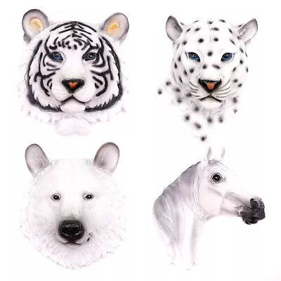 3D Animal Head Wall Mounted Decor Resin Ornament Hanging Sculpture Tiger Leopard • $19.99