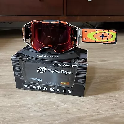 Oakley Airbrake MX TLD Troy Lee Designs Megaburst Orange/Navy W/ Prizm Torch NEW • $249.99