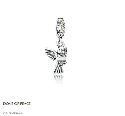$35 • Buy PANDORA Charm Sterling Silver ALE S925 DOVE OF PEACE 791394CCZ  B