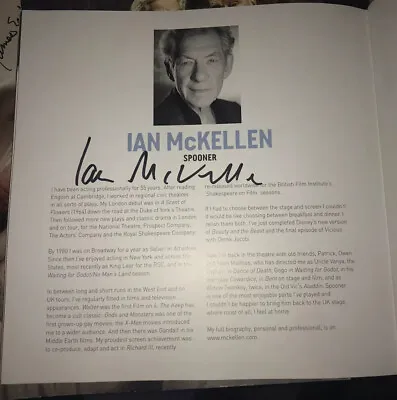 Ian Mckellen Signed No Mans Land Theatre Programme X Men & Lord Of The Rings • £59.99