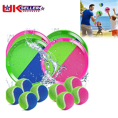 Catch Ball Bat & Ball Grip Flip Toss Ball Game Outdoor Game Kids Sport Toy UK • £11.93