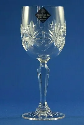 EDINBURGH CRYSTAL - NESS DESIGN -  WINE GLASS 17cm / 6 5/8  UNUSED NEW CONDITION • £19