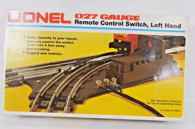 O27 / Lionel / Left Hand SWITCH / TRACK / Manual Control / 6-5121 / ACCESSORIES • $18