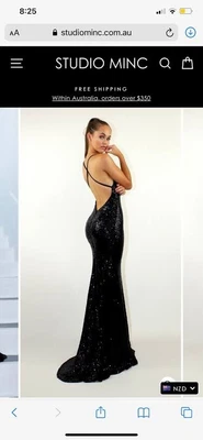 $300 • Buy Studio Minc -  Black Goddess - Formal Dress - Size 0 (AUD XS/6-8)