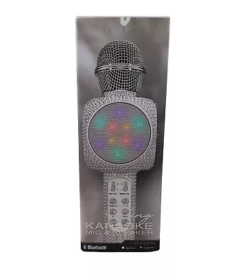 Wireless Sing-Along Bling Bluetooth Karaoke Microphone And Speaker LED Light-up • $25.20