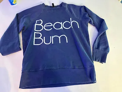 J Crew Crewneck Sweatshirt Beach Bum Blue Long Sleeve Womens Size M • $18