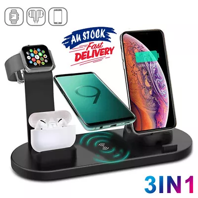 4 In1 QI Wireless Charger Charging Dock Station For Apple Watch / IPhone/ Pods • $25.27