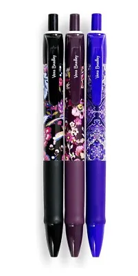 Vera Bradley Black Ink Pen Set Of 3 Fall 19 Medley - NEW In Original Packaging • $12