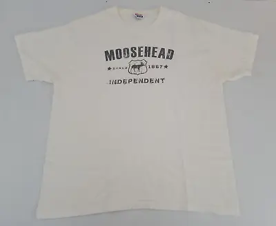 Moosehead Canadian Beer Independent 1867 Short Sleeve White T-Shirt Mens Sz XL • $15.99