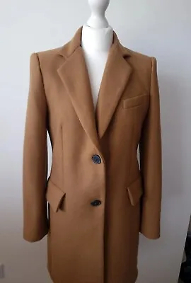$34.18 • Buy Zara Woman Wool Blend Camel Coat Size M Medium 10 12
