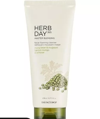 The Face Shop Herb Day Foaming Cleanser Mung Bean & Mugwort • $9.35