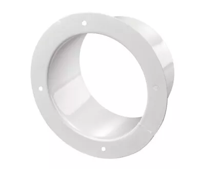 £5.29 • Buy Powder Coated Steel Duct Flange White Tube Adaptor Pipe Coupler Hose Joint