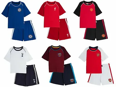 Kids Premiership Football Team Short Pyjamas Shortie Premier League Team Pjs • £11.95