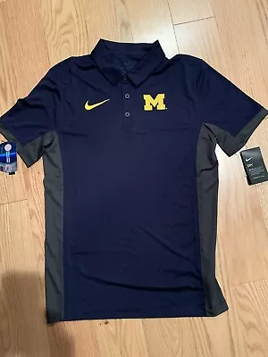 Nike NCAA Michigan Wolverines Evergreen Dri-FIT Polo Size S BNWT 34901X-MC1 • $45