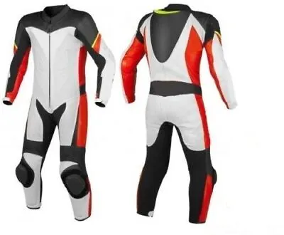 $269.27 • Buy Mens A Grade Leather Motorcycle 1PC Suit Motorbike Rider Racing Armour Sports AB