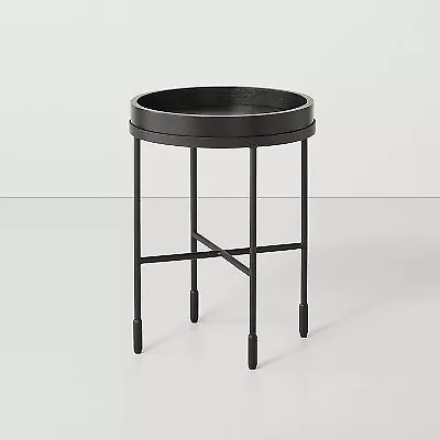 Wood & Metal Accent Table Black - Hearth & Hand With Magnolia • $53.99