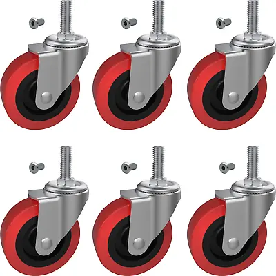 6 Pack Creeper Wheels 2.5 Inch Heavy Duty Swivel Caster Wheel Creeper Service.. • $54.11