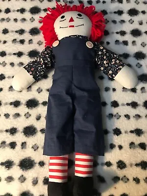 COOL VINTAGE 1970s CLOTH RAGGEDY ANN LARGE SIZE DOLL 20 Inches • $12