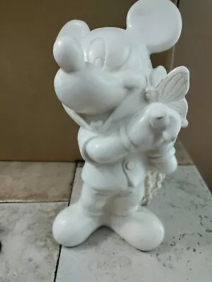 Mickey Mouse & Minnie Mouse Wedding Vase Disney White Decorative Decor Disneyana • $22.65