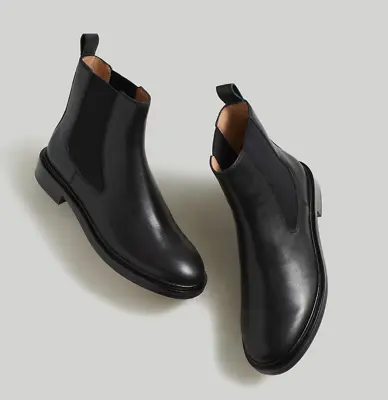 New MADEWELL The Benning Chelsea Boot In True Black Leather • $89.96