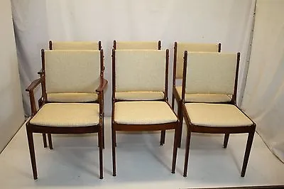 Danish Modern Classic Teak Wood 6 Dining Conference Chairs Ready To Use • $1687.50