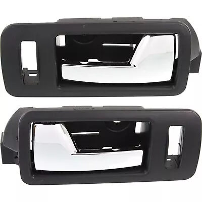 Door Handle Set For 2005-2014 Ford Mustang Front Black Bezel W/Chrome Lever 2Pcs • $34.06