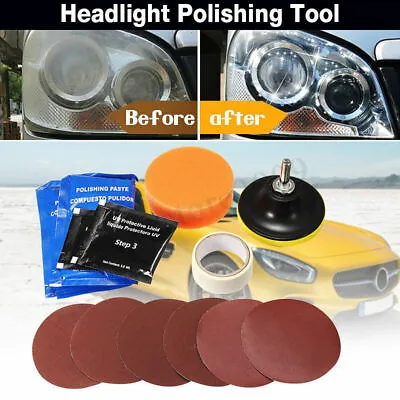 Pro Car Headlight Lens Restoration Repair Kit Polishing Cleaner Cleaning Tool。 • $8.09