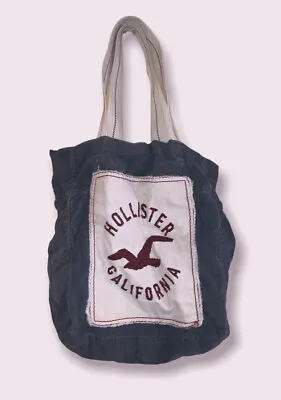 Hollister California Corduroy Blue Tote Shoulder Bag • £14.15