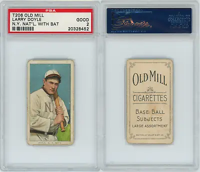 T206 Larry Doyle With Bat || Old Mill || PSA 2 || Off Back • $159
