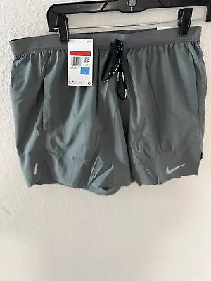 NEW Nike Men's 5  Dri-FIT  Brief Lined Running Shorts Large- Grey • $25.99