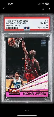 1993 Stadium Club Beam Team Michael Jordan #4 PSA 8 • $108.50