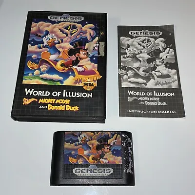 World Of Illusion Starring Mickey Mouse And Donald Duck (Sega Genesis) Tested • $39.94